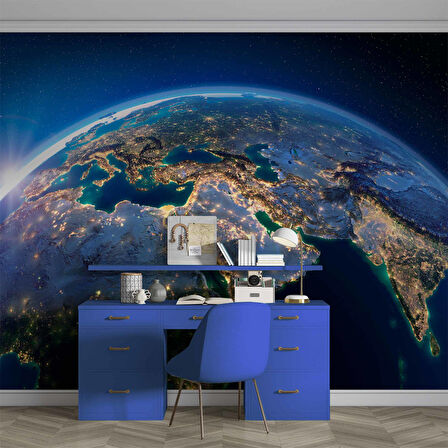 Uzaydan Dünya Görünüm Duvar Kağıdı