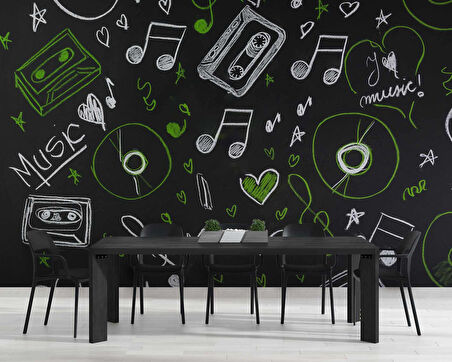 Plak Kaset Nota Duvar Kağıdı