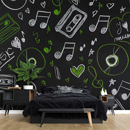 Plak Kaset Nota Duvar Kağıdı