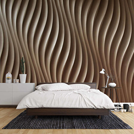 3 Boyutlu Ahşap Ağaç Oyma Desenli Duvar Kağıdı