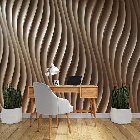 3 Boyutlu Ahşap Ağaç Oyma Desenli Duvar Kağıdı