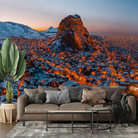 Afyonkarahisar Kalesi Merkez Manzaralı Duvar Kağıdı