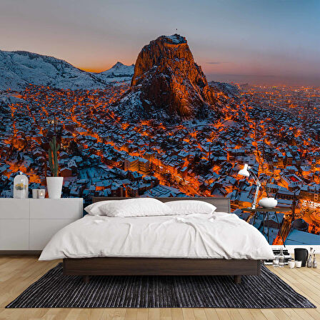 Afyonkarahisar Kalesi Merkez Manzaralı Duvar Kağıdı