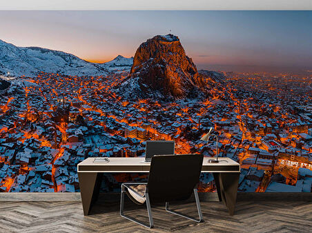 Afyonkarahisar Kalesi Merkez Manzaralı Duvar Kağıdı