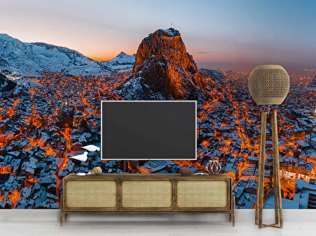 Afyonkarahisar Kalesi Merkez Manzaralı Duvar Kağıdı