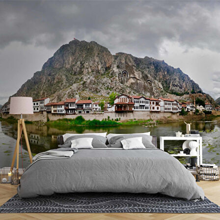 Dağ ve Mağara Manzaralı Şehzadeler Gezi Yolu Amasya Duvar Kağıdı