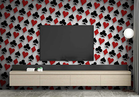 İskambil Desenli Duvar Kağıdı