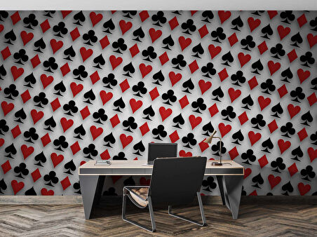 İskambil Desenli Duvar Kağıdı