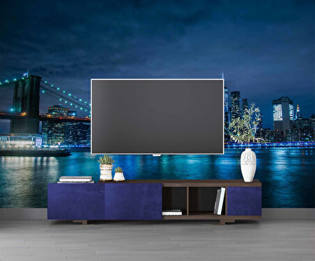 New York Gece Manzaralı Duvar Kağıdı
