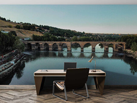 Diyarbakır On Gözlü Köprü Manzaralı Duvar Kağıdı