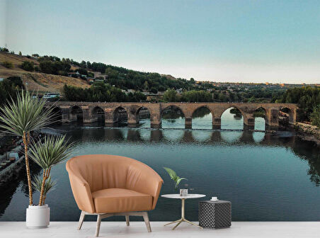 Diyarbakır On Gözlü Köprü Manzaralı Duvar Kağıdı