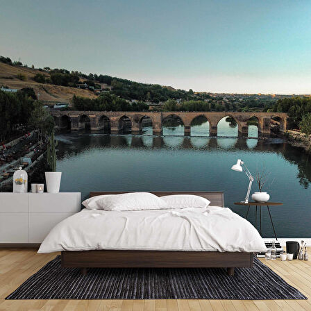 Diyarbakır On Gözlü Köprü Manzaralı Duvar Kağıdı