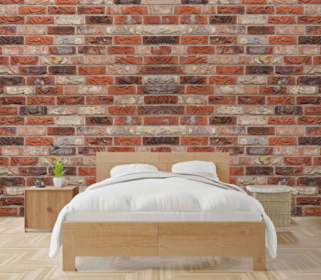 Doğal Turuncu Taş Duvar Temalı Duvar Kağıdı