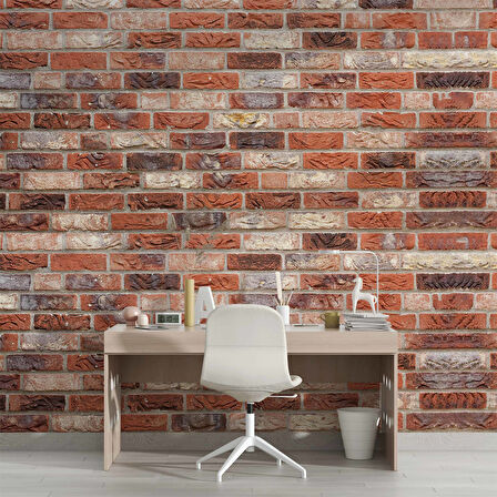 Doğal Turuncu Taş Duvar Temalı Duvar Kağıdı