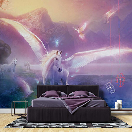 Unicorn Beyaz At Duvar Kağıdı