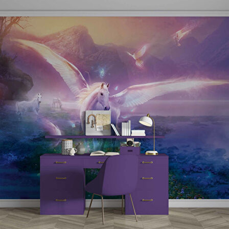 Unicorn Beyaz At Duvar Kağıdı