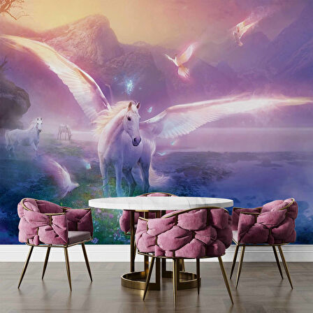 Unicorn Beyaz At Duvar Kağıdı