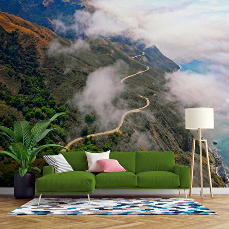 Dağ, Bulut ve Gökyüzü Manzaralı Duvar Kağıdı