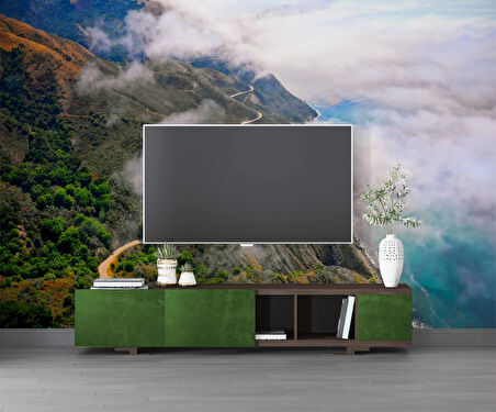 Dağ, Bulut ve Gökyüzü Manzaralı Duvar Kağıdı