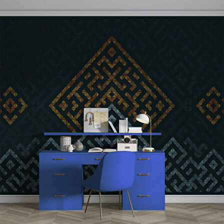 Mozaik Etnik Motif Desenli Duvar Kağıtı