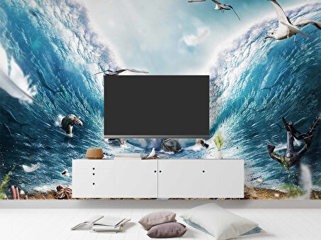 Deniz, Balık, Kaplumbağ, Martı Duvar Kağıdı