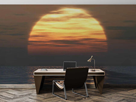 Günbatımı Deniz Manzaralı Duvar Kağıdı