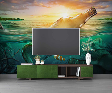 Deniz ve Balık Manzaralı Duvar Kağıdı