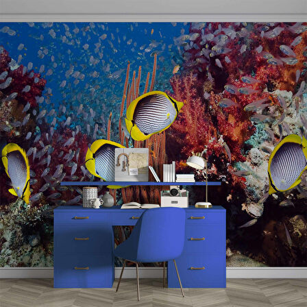 Akvaryum ve Deniz Manzaralı Duvar Kağıdı