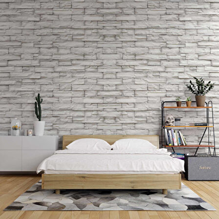 Kesme Beyaz Taş Duvar Kağıdı