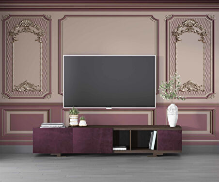 3D Mor Panel Altın Motif Duvar Kağıdı Baskı