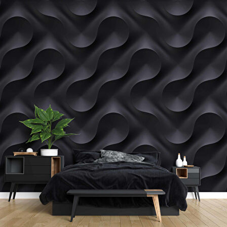 3D Ofis Geometri Duvar Kağıdı Baskı