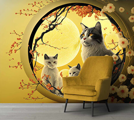 3D Beton Taş Duvar Kağıdı Baskı