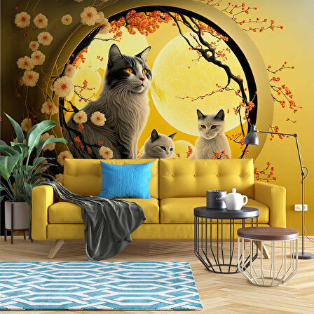 3D Beton Taş Duvar Kağıdı Baskı