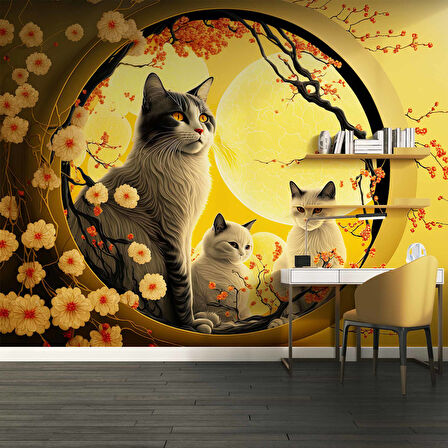 3D Beton Taş Duvar Kağıdı Baskı