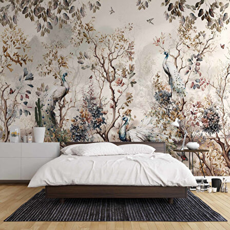 3 Boyutlu Altın Panel Altın Çiçek Duvar Kağıdı