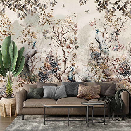 3 Boyutlu Altın Panel Altın Çiçek Duvar Kağıdı