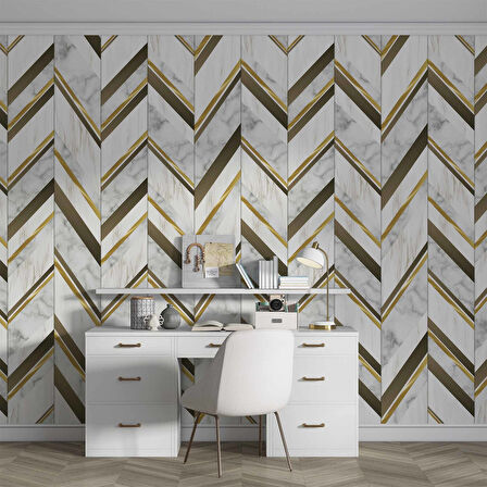 3 Boyutlu Beyaz Çiçek İnci motifli Duvar Kağıdı Baskı