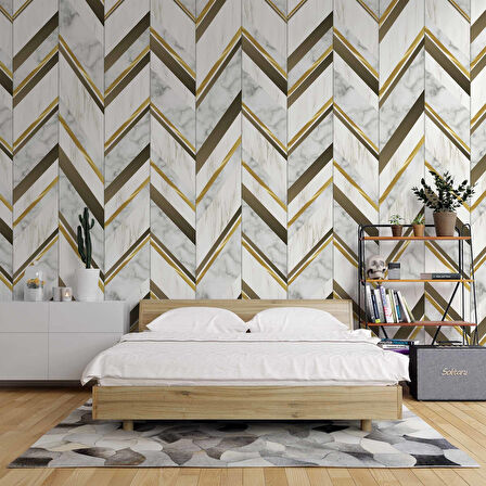 3 Boyutlu Beyaz Çiçek İnci motifli Duvar Kağıdı Baskı