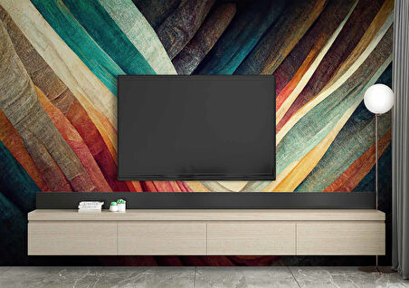 Renkli Sanatsal Çizim Duvar Kağıdı