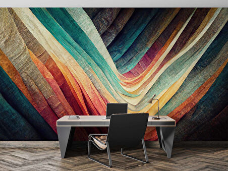 Renkli Sanatsal Çizim Duvar Kağıdı