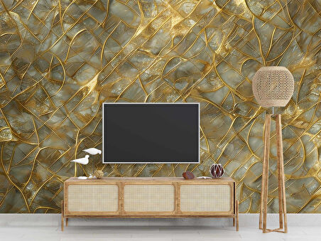 Zümrüt Mermer Desenli Duvar Kağıdı