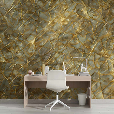 Zümrüt Mermer Desenli Duvar Kağıdı