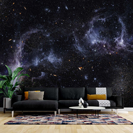 Galaksi Yıldızlar Manzaralı Duvar Kağıdı Baskı