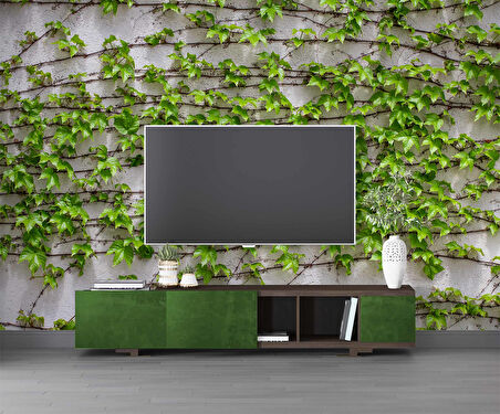 Sarmaşıklı Duvar Teması Duvar Kağıdı Baskı