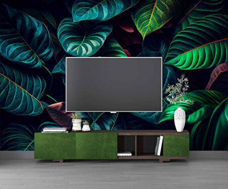 Yaprak Botanik Bahçe Duvar Kağıdı Baskı