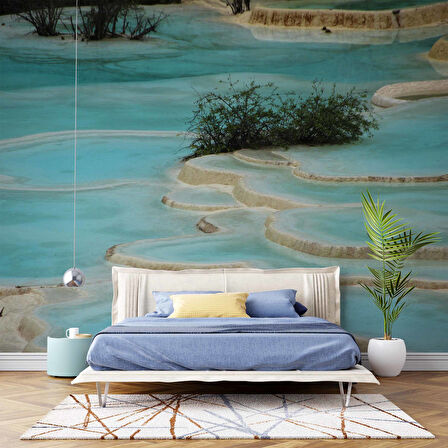 Pamukkale Manzaralı Duvar Kağıdı Baskı