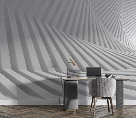 3 Boyutlu Geometrik Derinlik Duvar Kağıdı Baskı