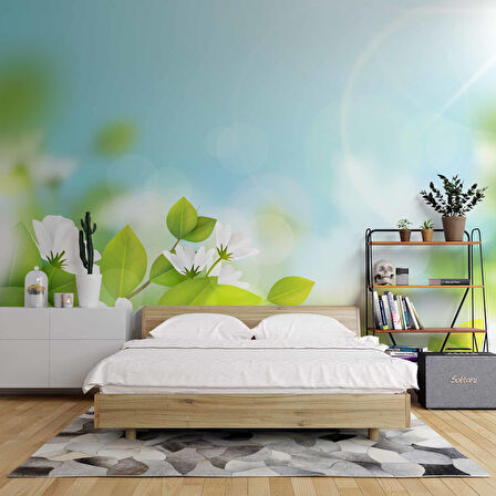 Doğal Papatya Temalı Duvar Kağıdı