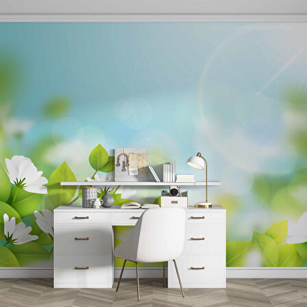 Doğal Papatya Temalı Duvar Kağıdı