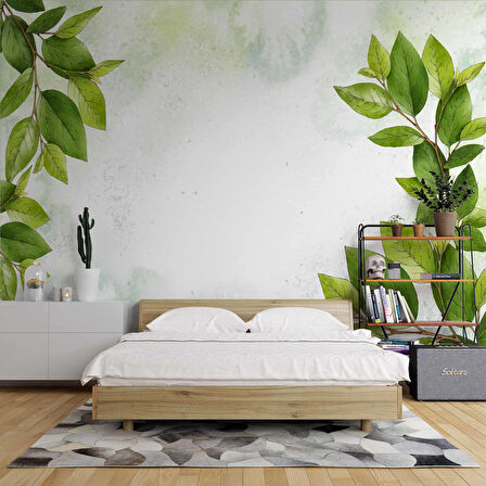 Yaprak Dekorlu Duvar Kağıdı